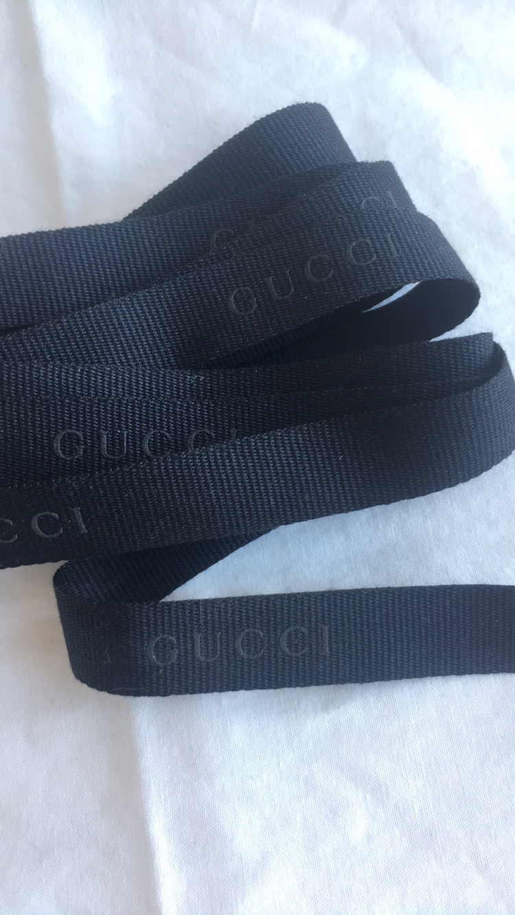 GUCCI Black Ribbon With Black GUCCI Logo image indicator(3)