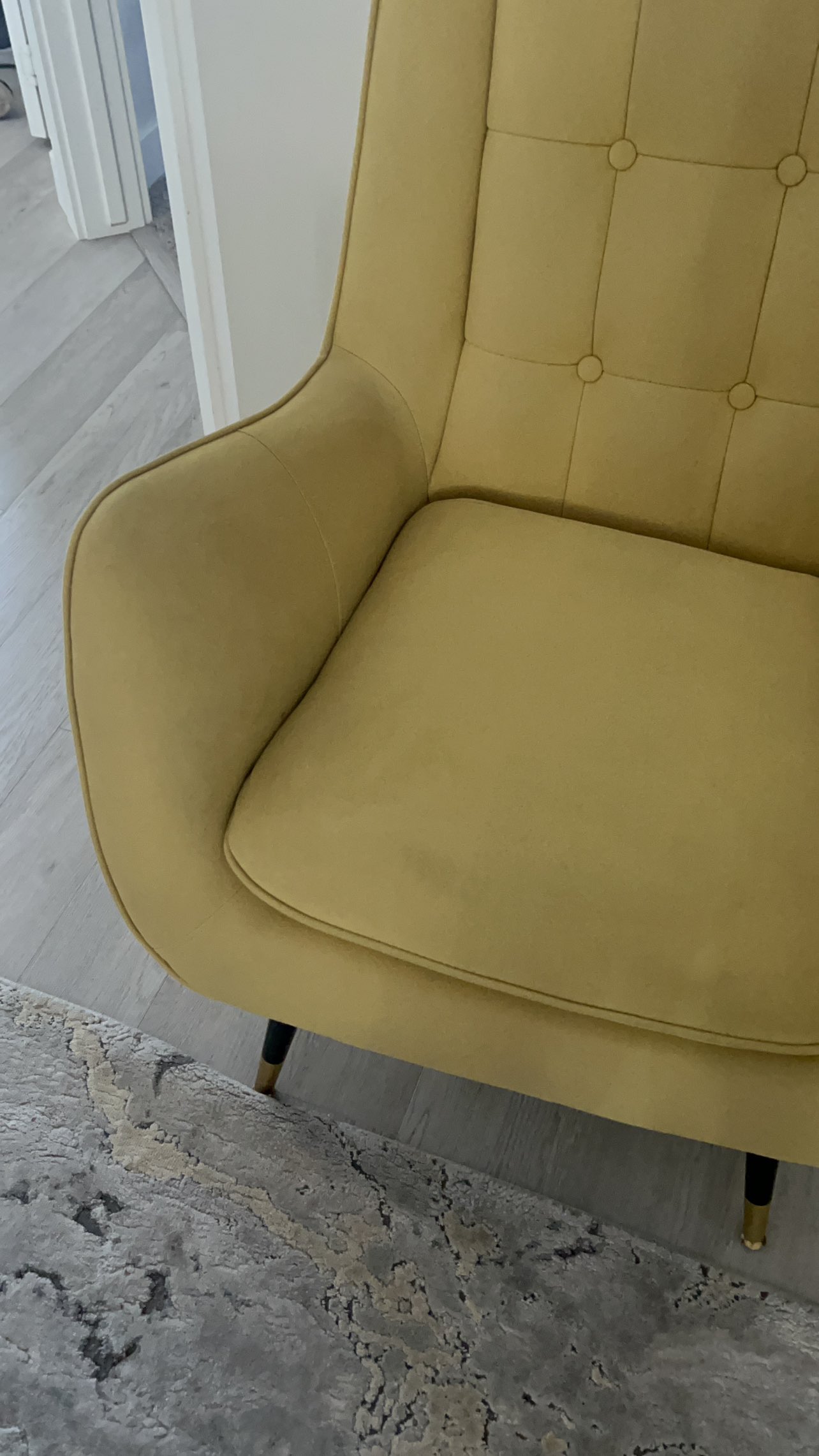 A set of single sitters mustered yellow chair - photo 2