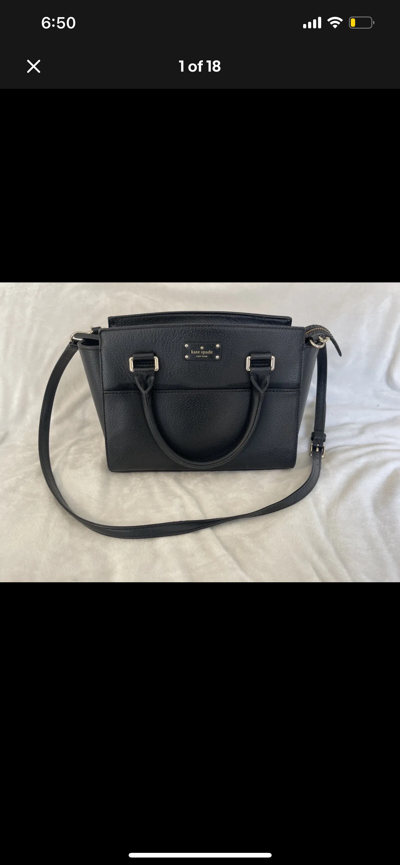 Kate Spade Black Medium Purse Pebbled Leather