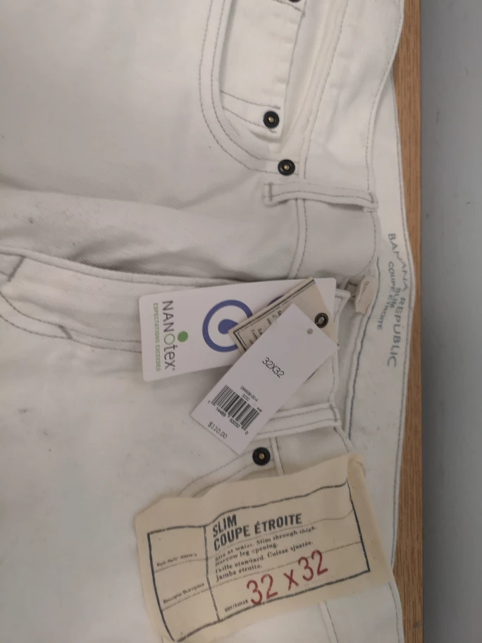 Banana republic white jeans men 32x32 - photo 2