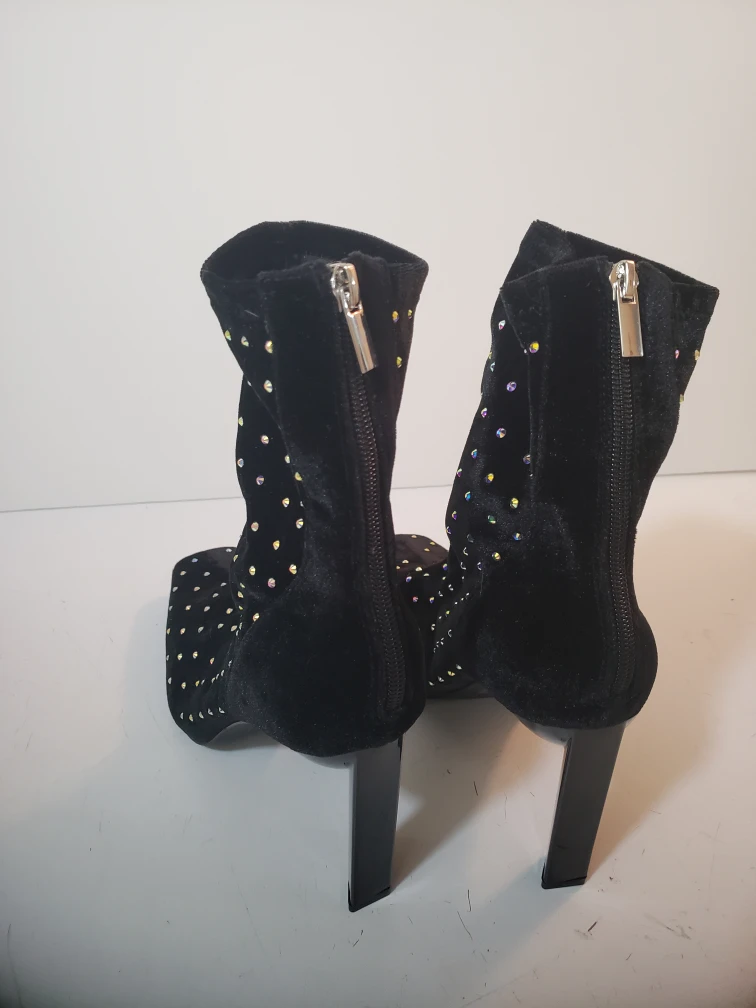 sparkly high heel boots size us 11 4/inch heel - photo 4