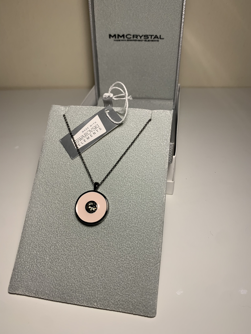 BNIB Black and Pink Swarovski Elements Necklace - photo 2