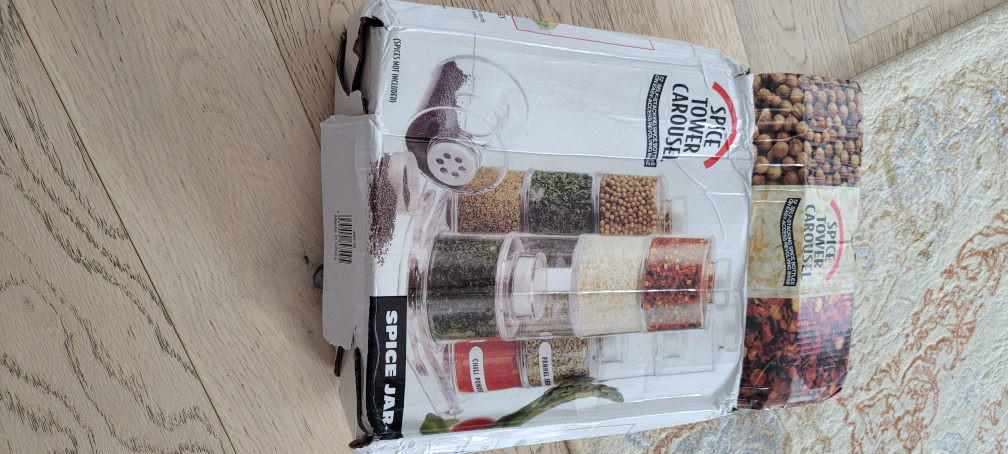 12,  5-oz Spice Jars- stackable and rotating image indicator(6)