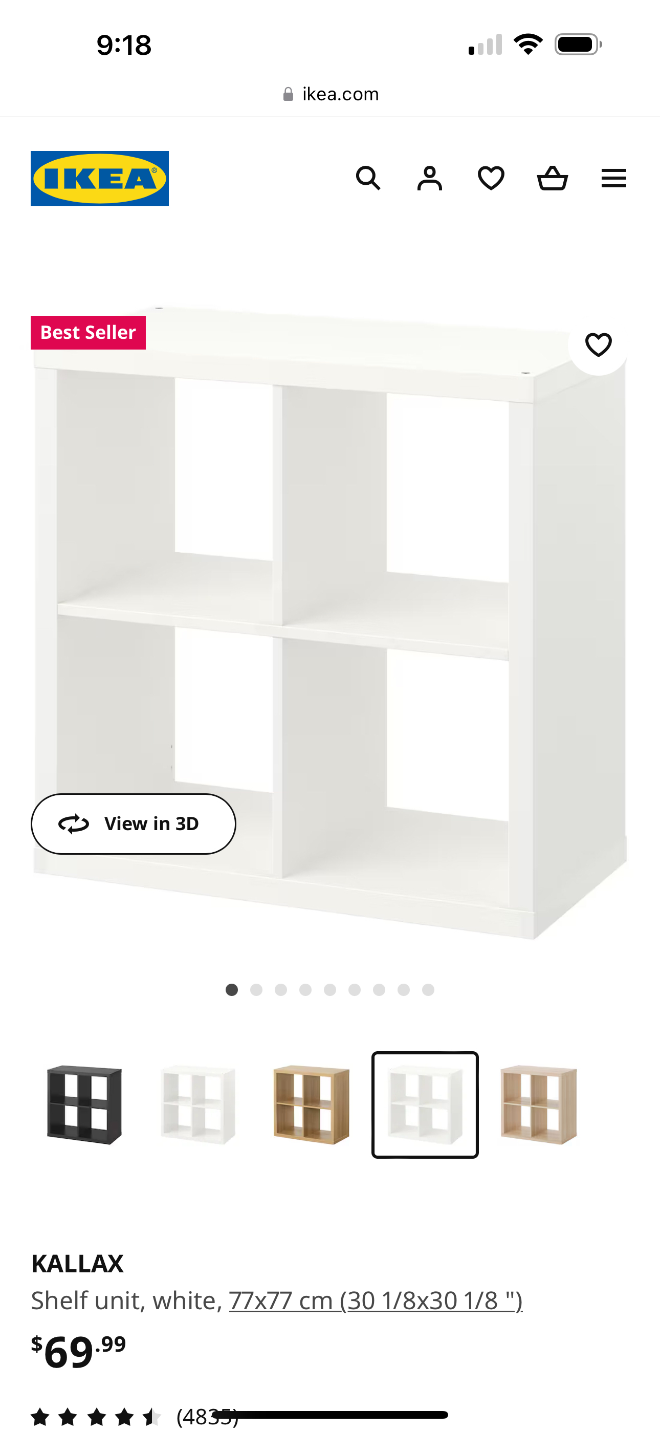 IKEA Kallax 2x2 shelving unit - photo 4