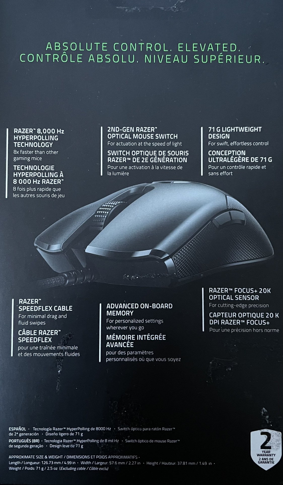 Razer Viper 8Khz Gaming Mouse - photo 3