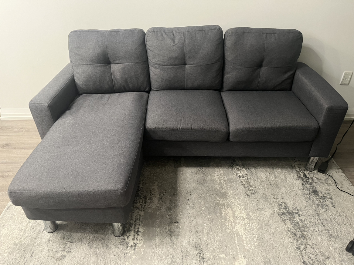 Grey sectional sofa for condo living - photo 5