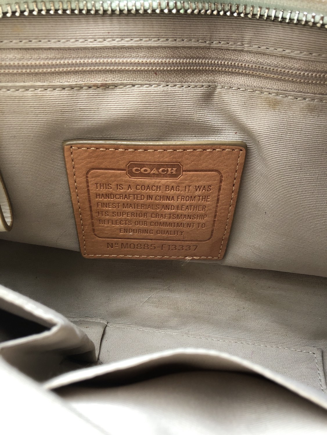 Beige Coach purse - photo 2