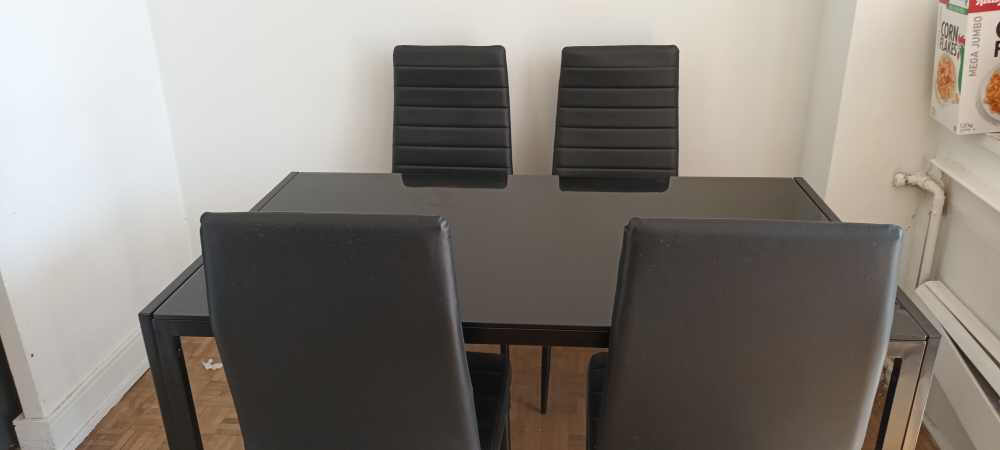 Dining Table Set with 4 Chairs