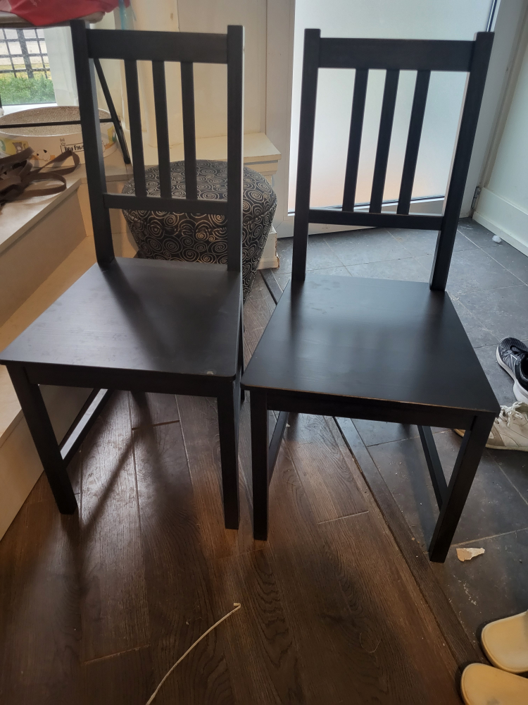 selling 2 ikea chairs (Assembled & New)