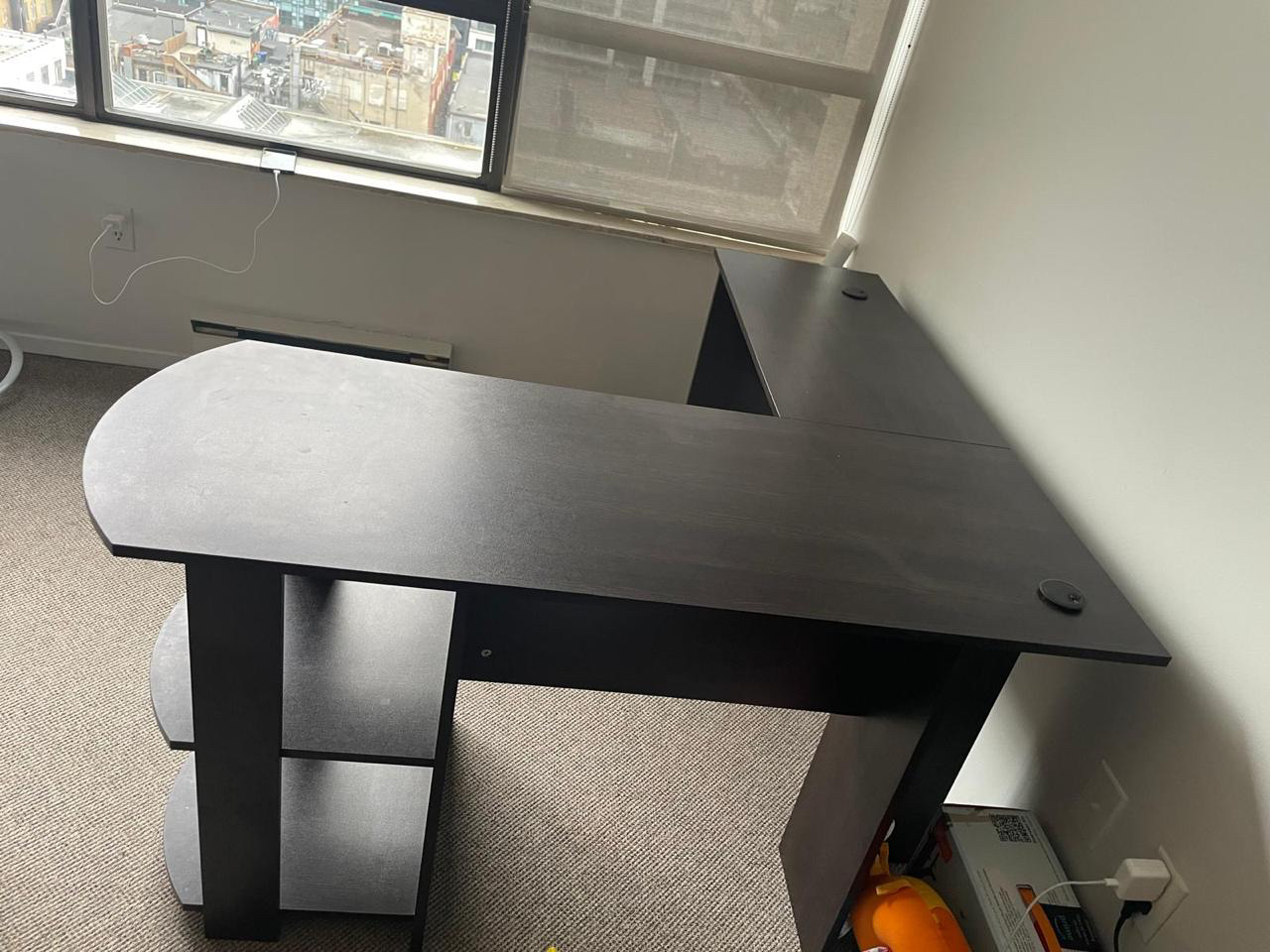 Study desk with attached bookcase - photo 2