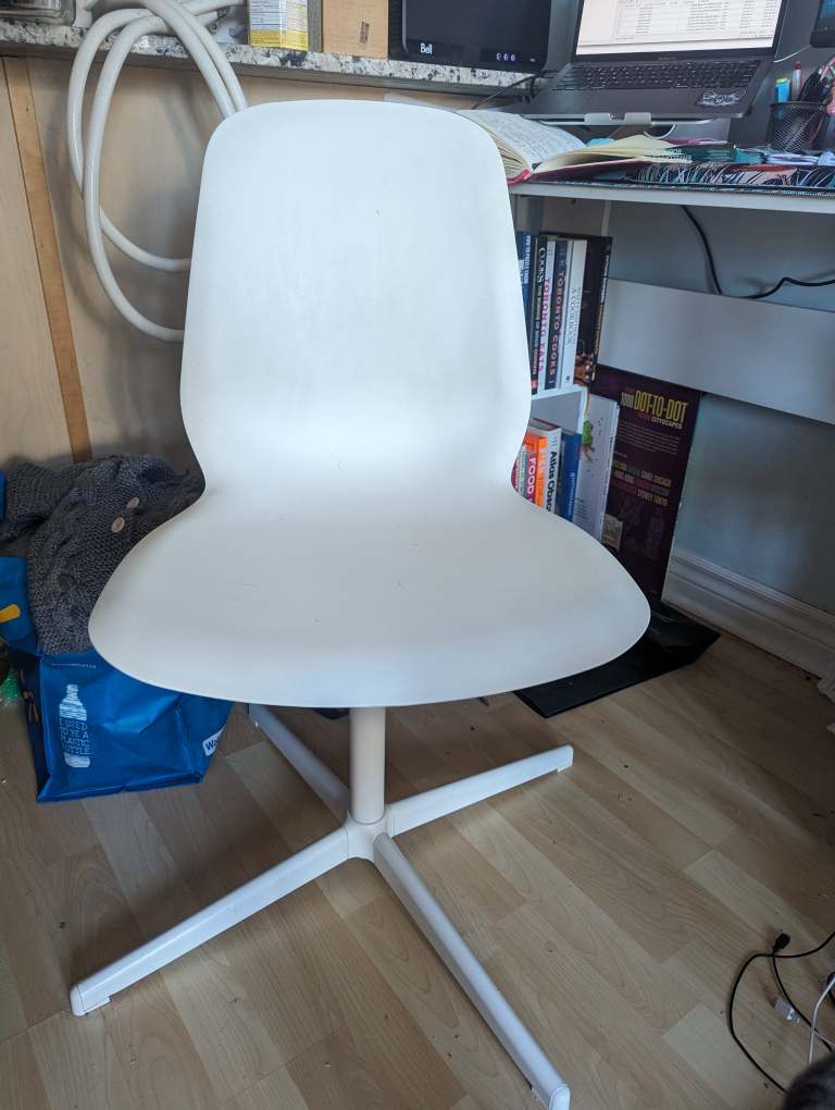 white Ikea desk chair