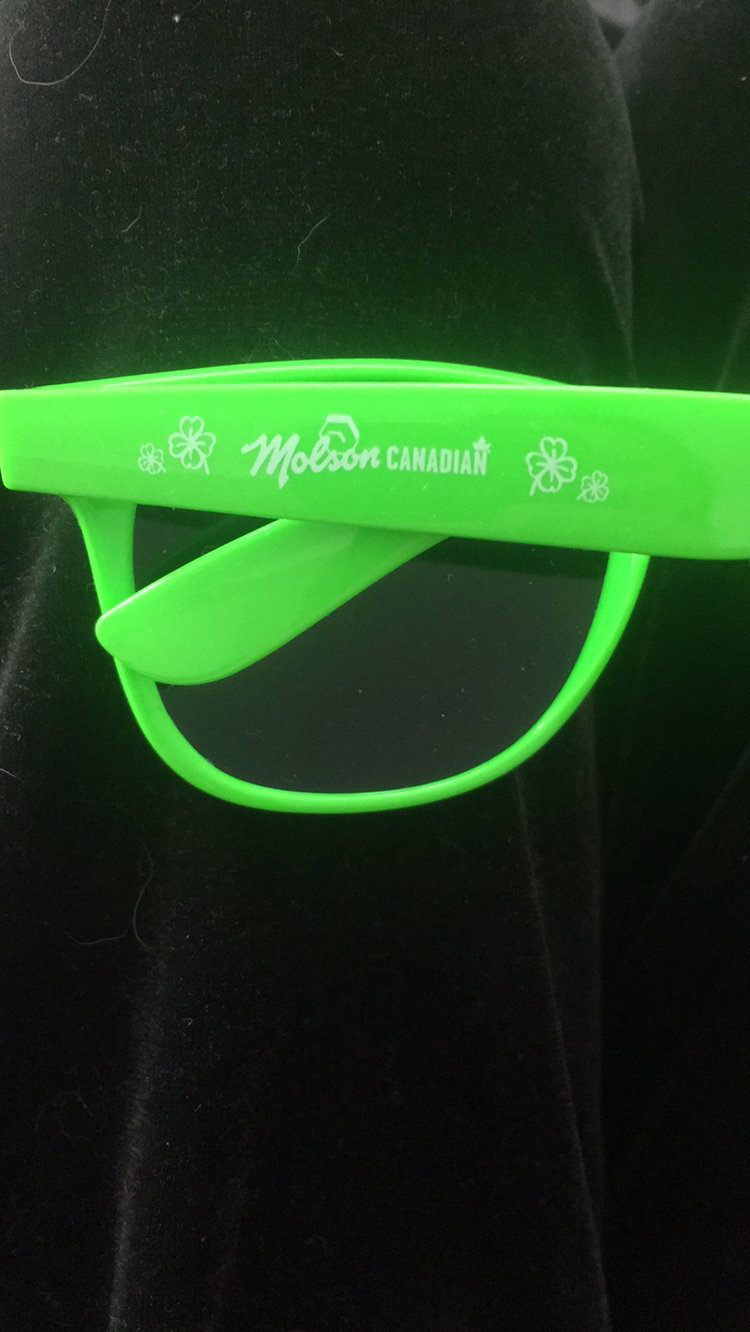 Molson Canadian St. Patrick’s Day Green Sunglasses UV400 image indicator(6)