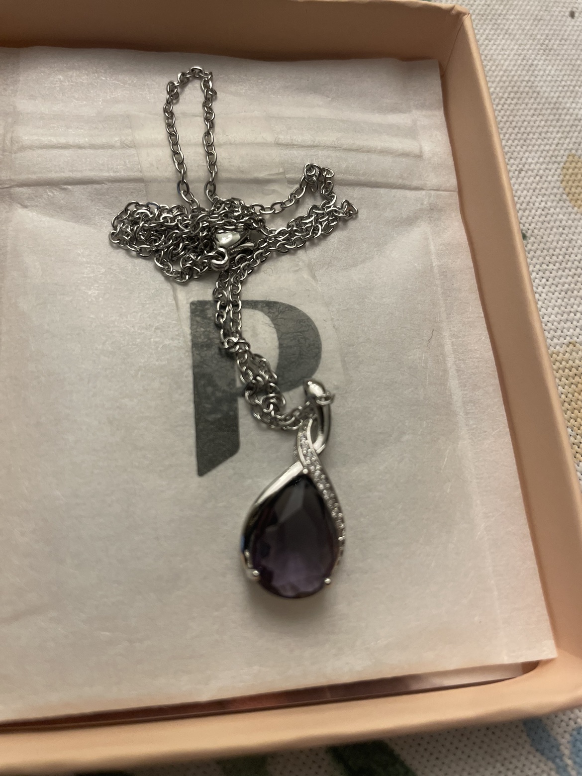 Pavoi Amethyst Tear Drop Necklace - photo 2