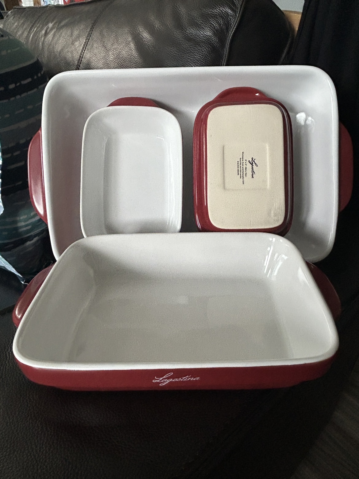 99% like-new Lagostina Ceramic Bakeware Set - photo 4