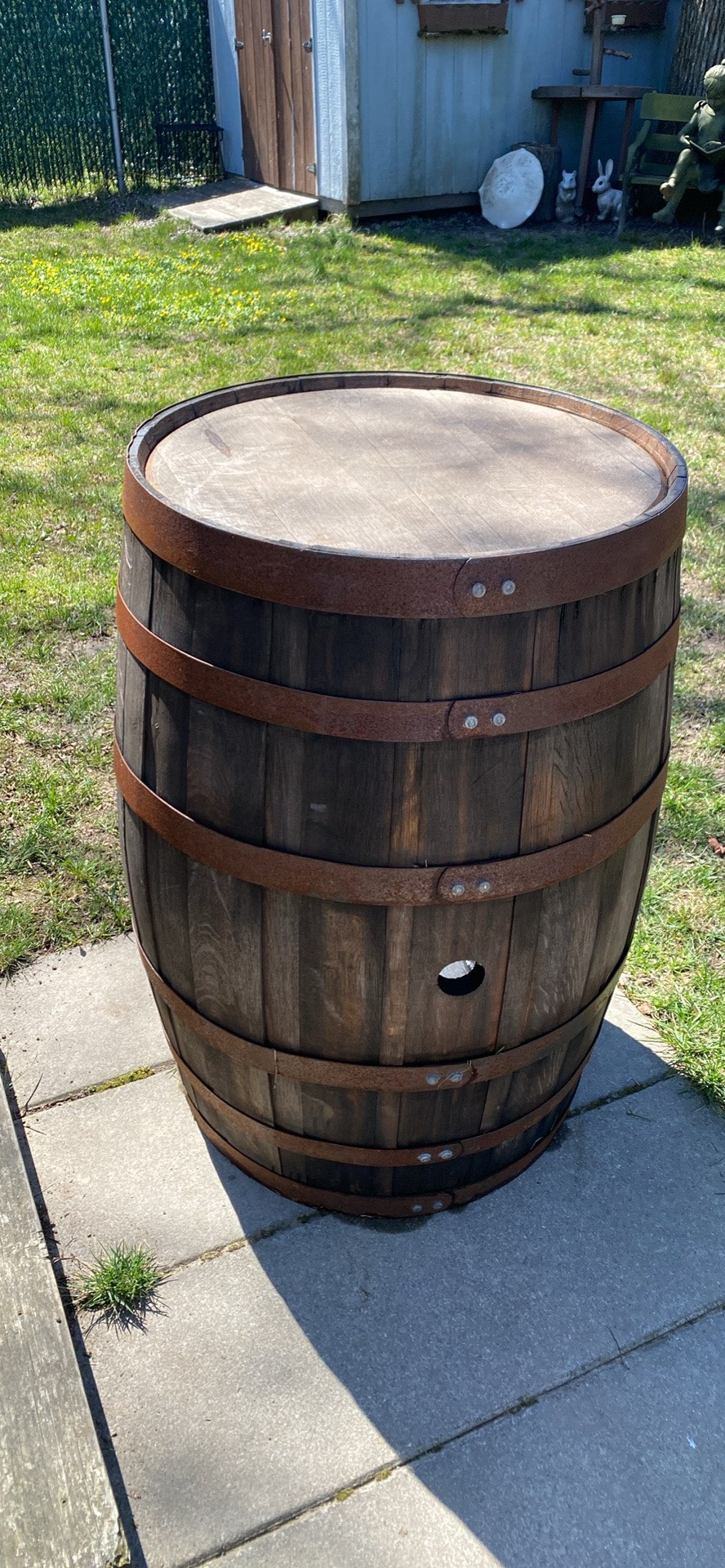 Solid Oak Wine barrel table bar image indicator(5)