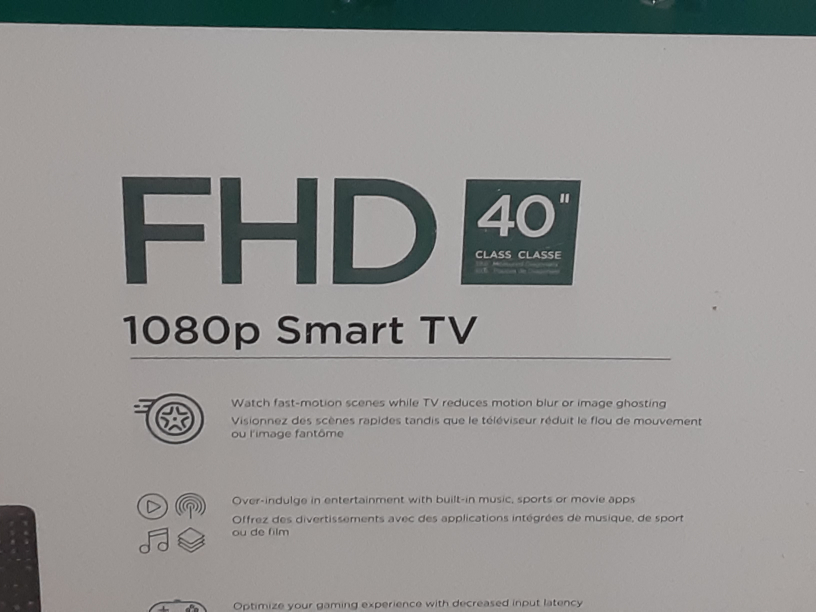 40" TV with sub woofer image indicator(3)