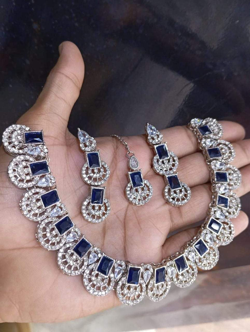 Royal Necklace set with teeka thumbnail