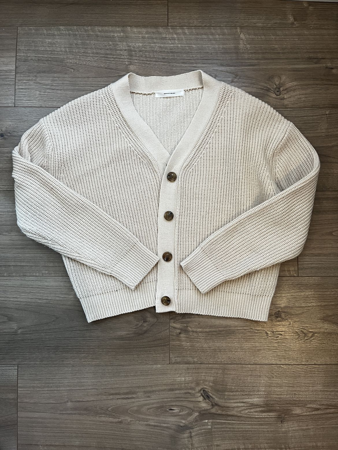 Beige cardigan size s-m thumbnail