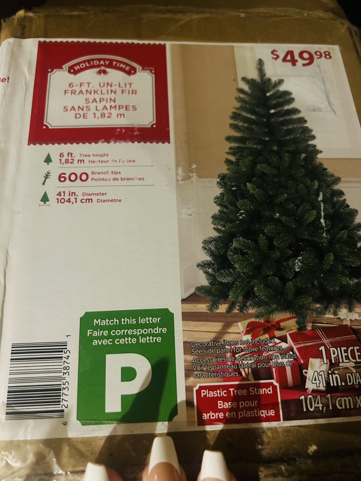 6ft Artificial Christmas tree