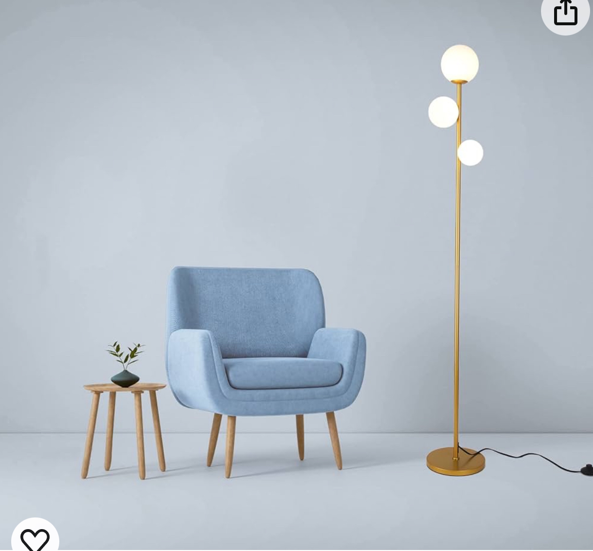 3 Globe Mid Century Modern Floor Lamp (without Bulbs) - photo 2