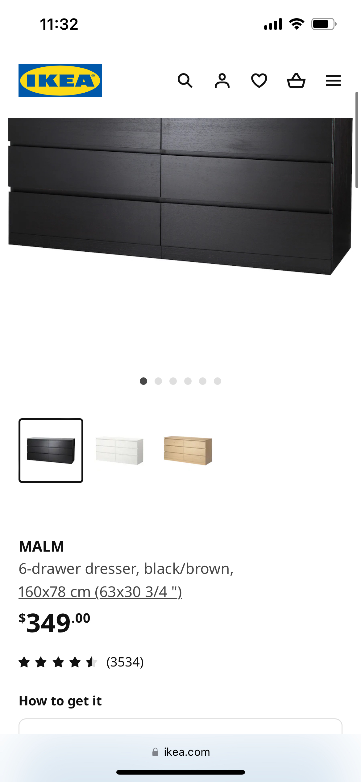 IKEA Malm Dresser 6 drawers - photo 2