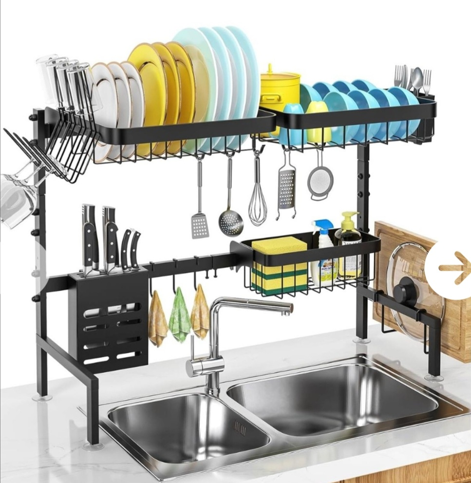 2 Tier over sink dish draining rack (New in box)