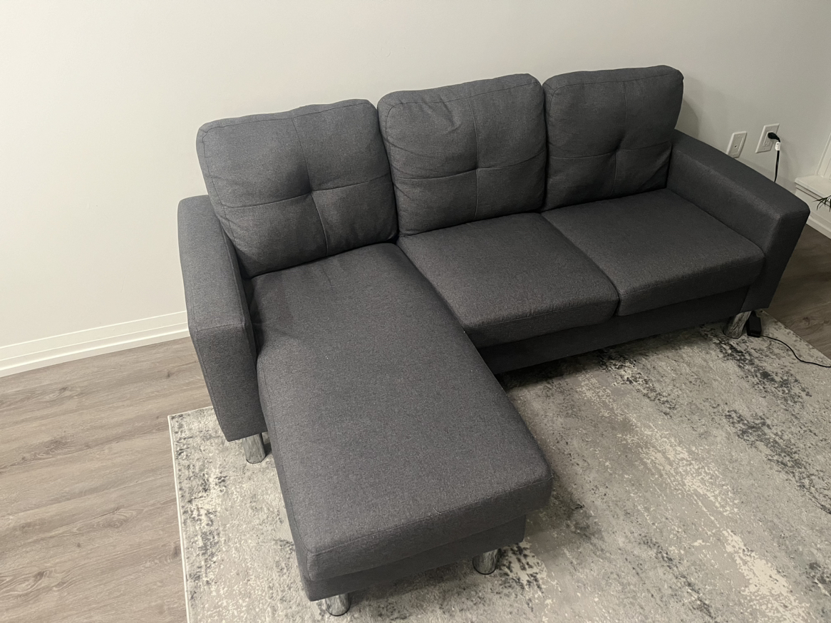 Grey sectional sofa for condo living - photo 4