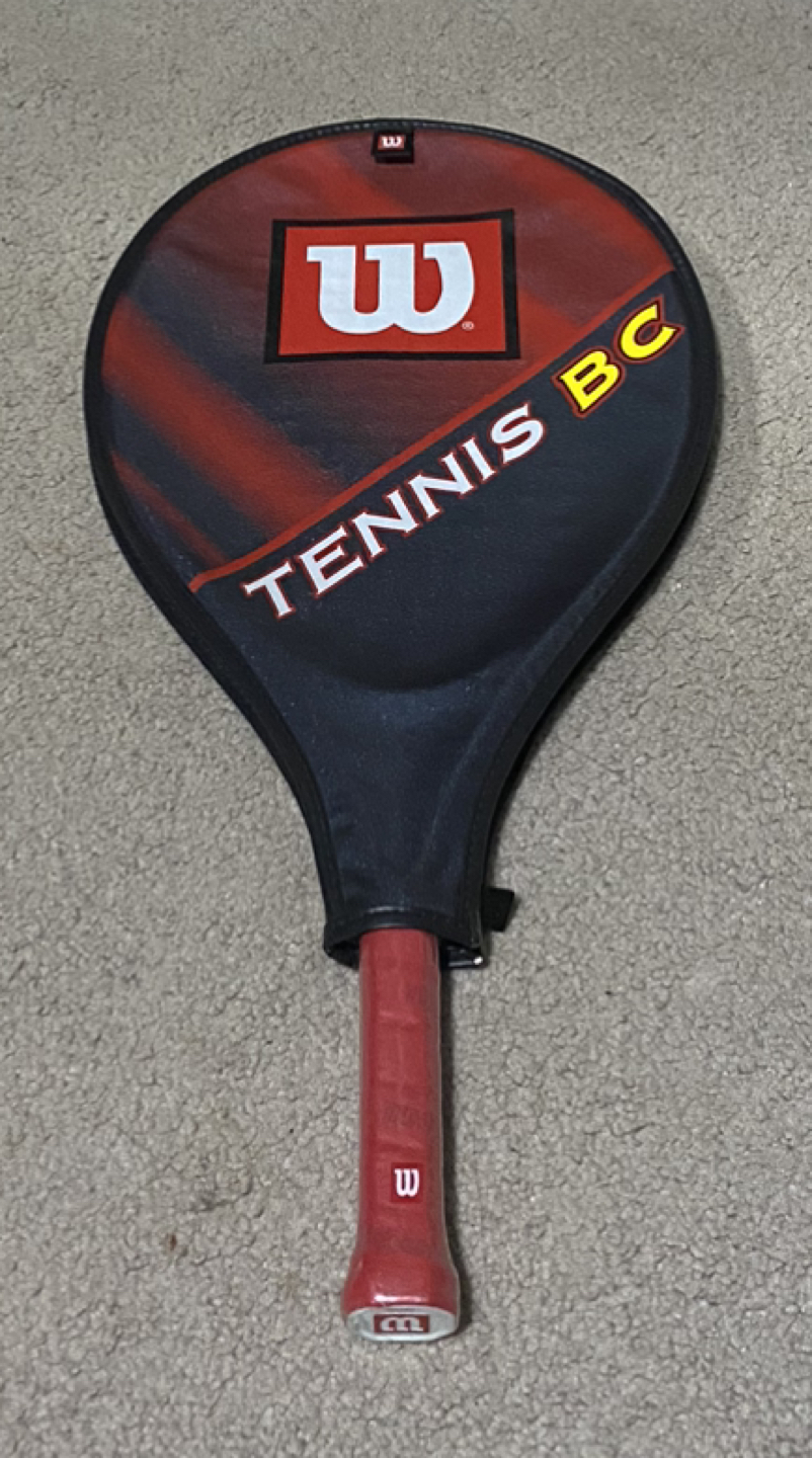 wilson tennis racket with zip on cover thumbnail