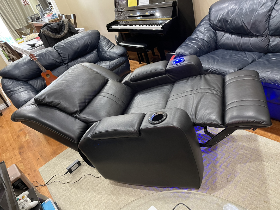 Electric Faux Leather Recliner - photo 5