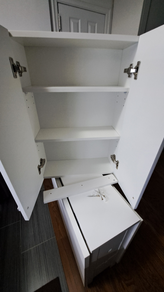 White Wood Wall Storage Cabinet - photo 2