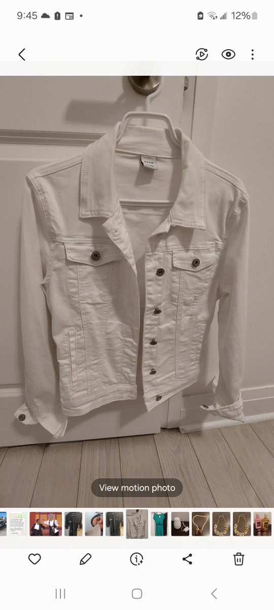 White jean jacket