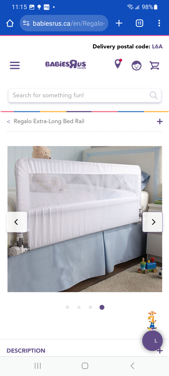 Child's Bed Safety Rails