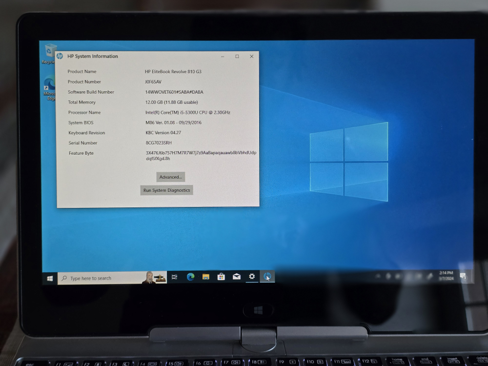 HP Elitebook Revolve 810 G3 Touchscreen 11.6" Core i5 12G 128G - photo 3
