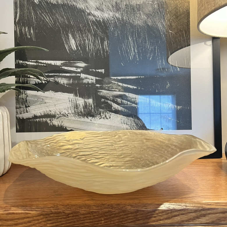 Glass Wavy Display Bowl - photo 2