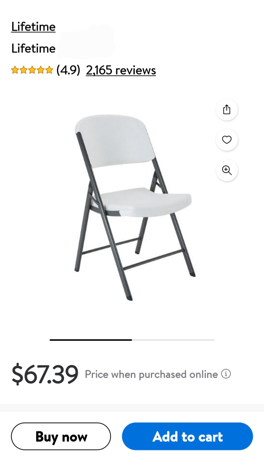 🥕 LIFETIME Heavy Duty Folding Chairs $20 EACH 🥕 - photo 3
