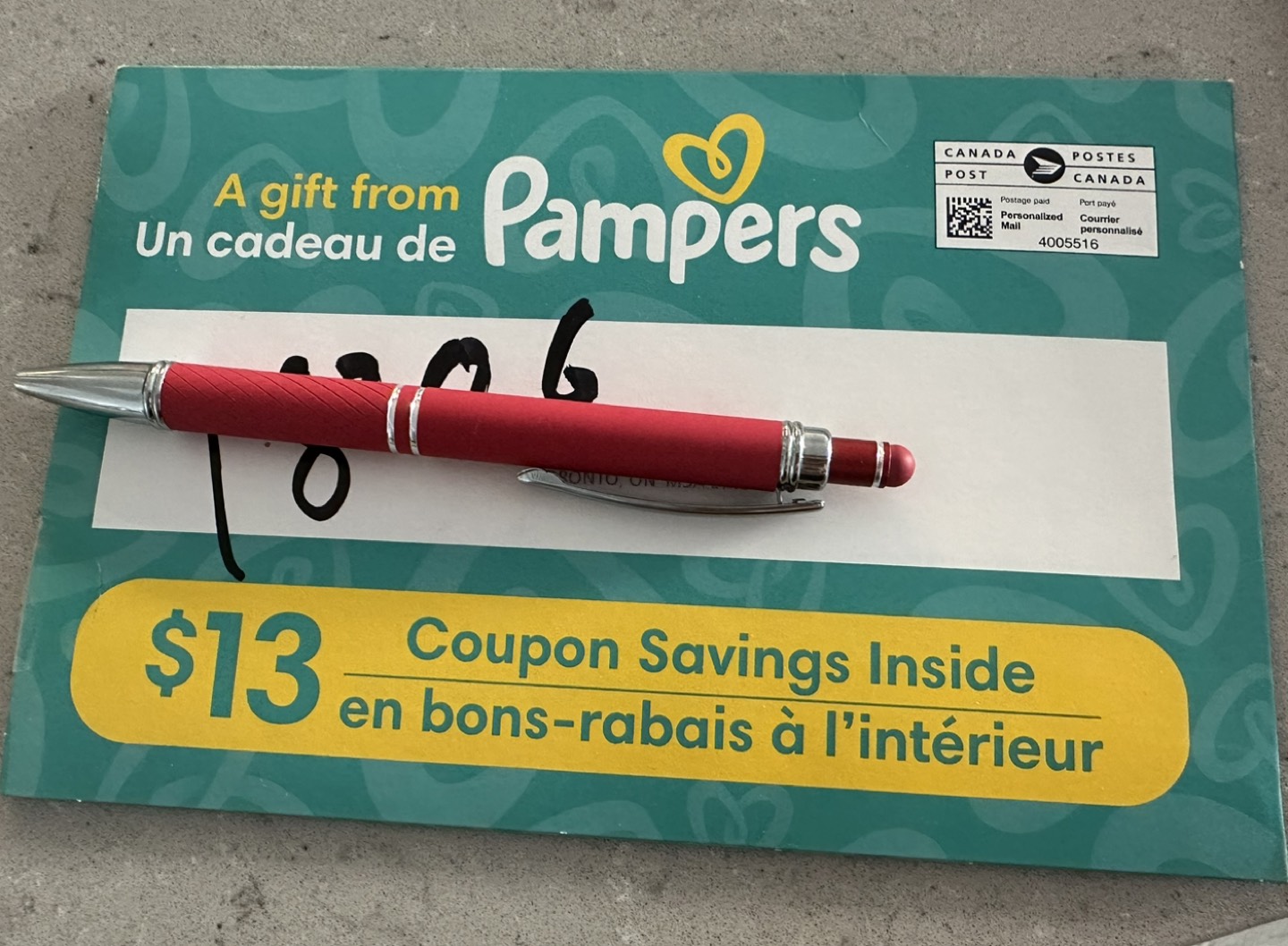 13$ Pampers coupon for newborn