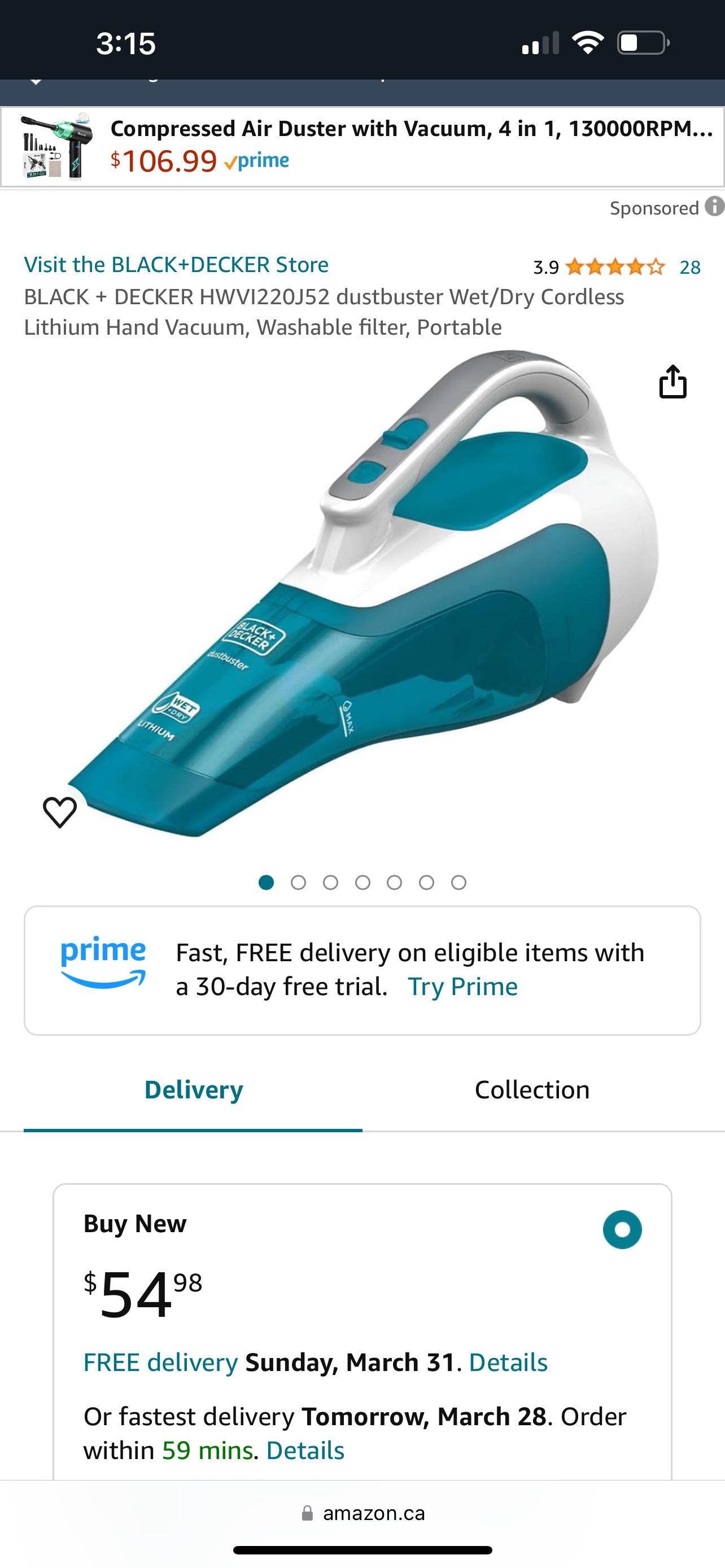 Hand vacuum