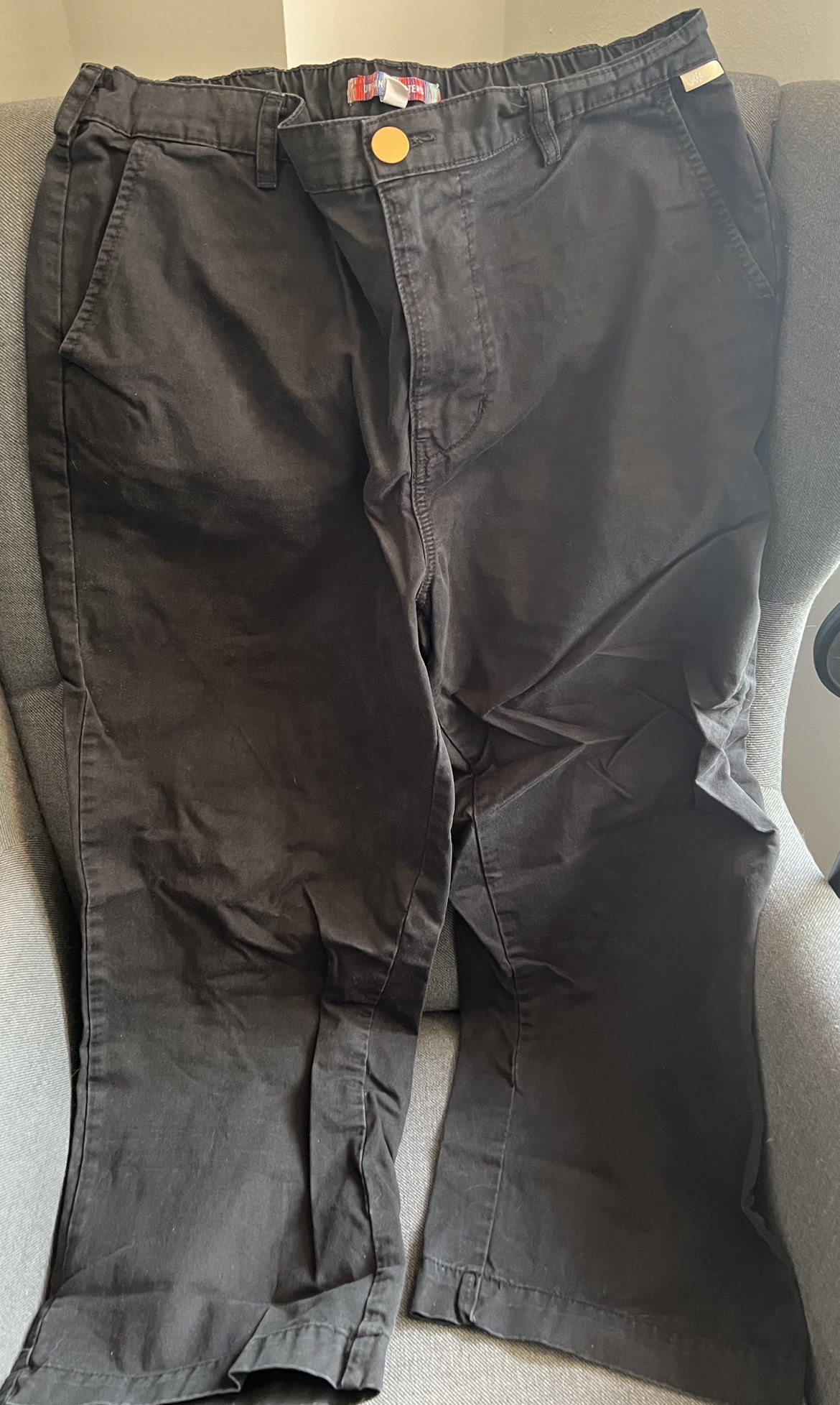 Urban Outfitters Men’s Black Cargo Pants Size L thumbnail