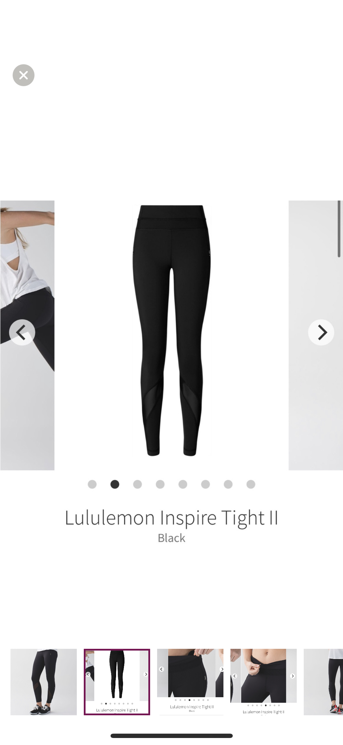Lululemon Inspire Tight II Size 10 image indicator(2)