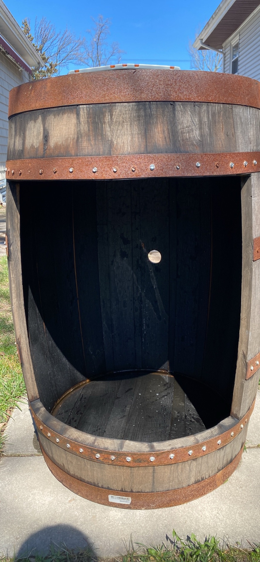 Solid Oak Wine barrel table bar image indicator(7)