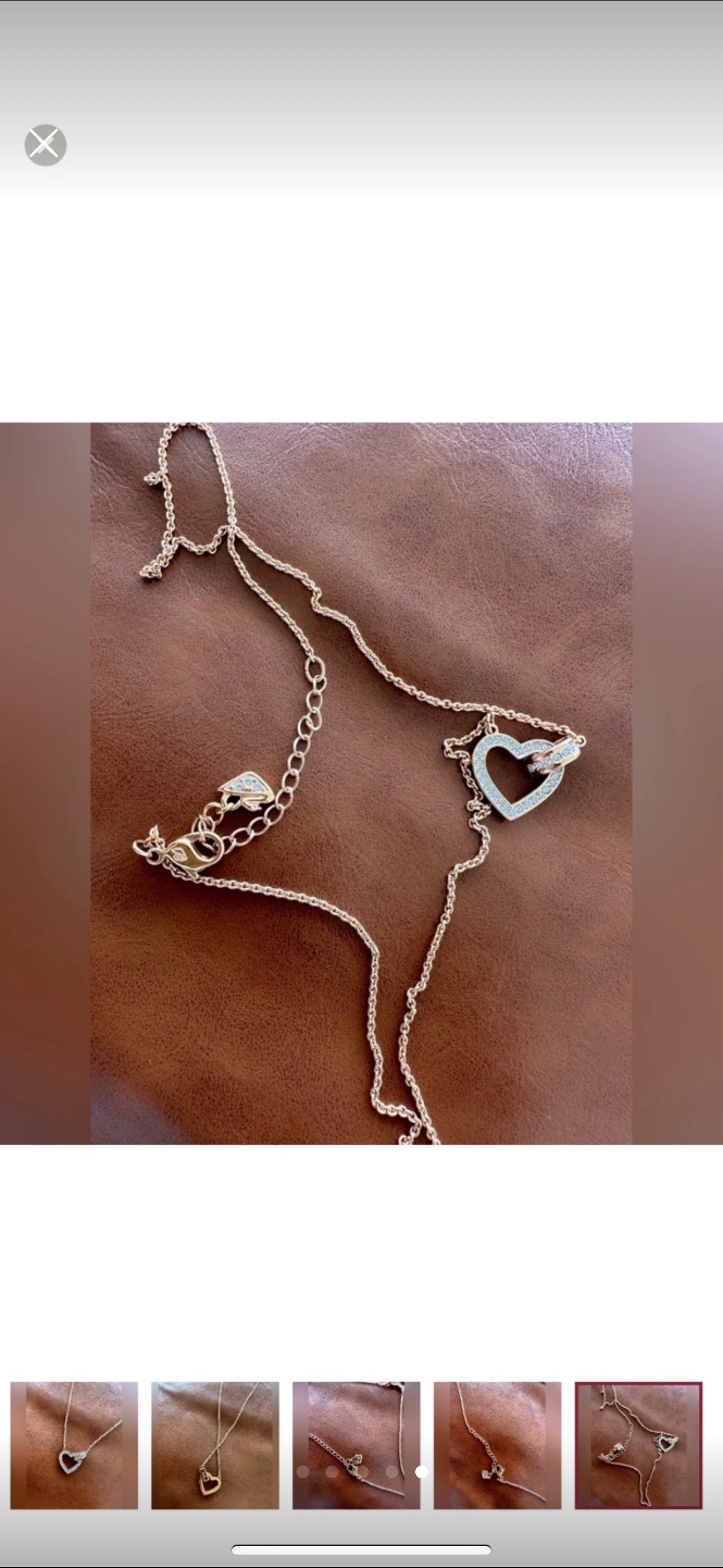 Swarovski rose gold plated necklace image indicator(4)