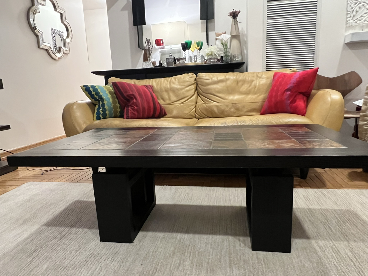 Coffee Table Natural Solid Wood and Slate (made in South Africa) - photo 2