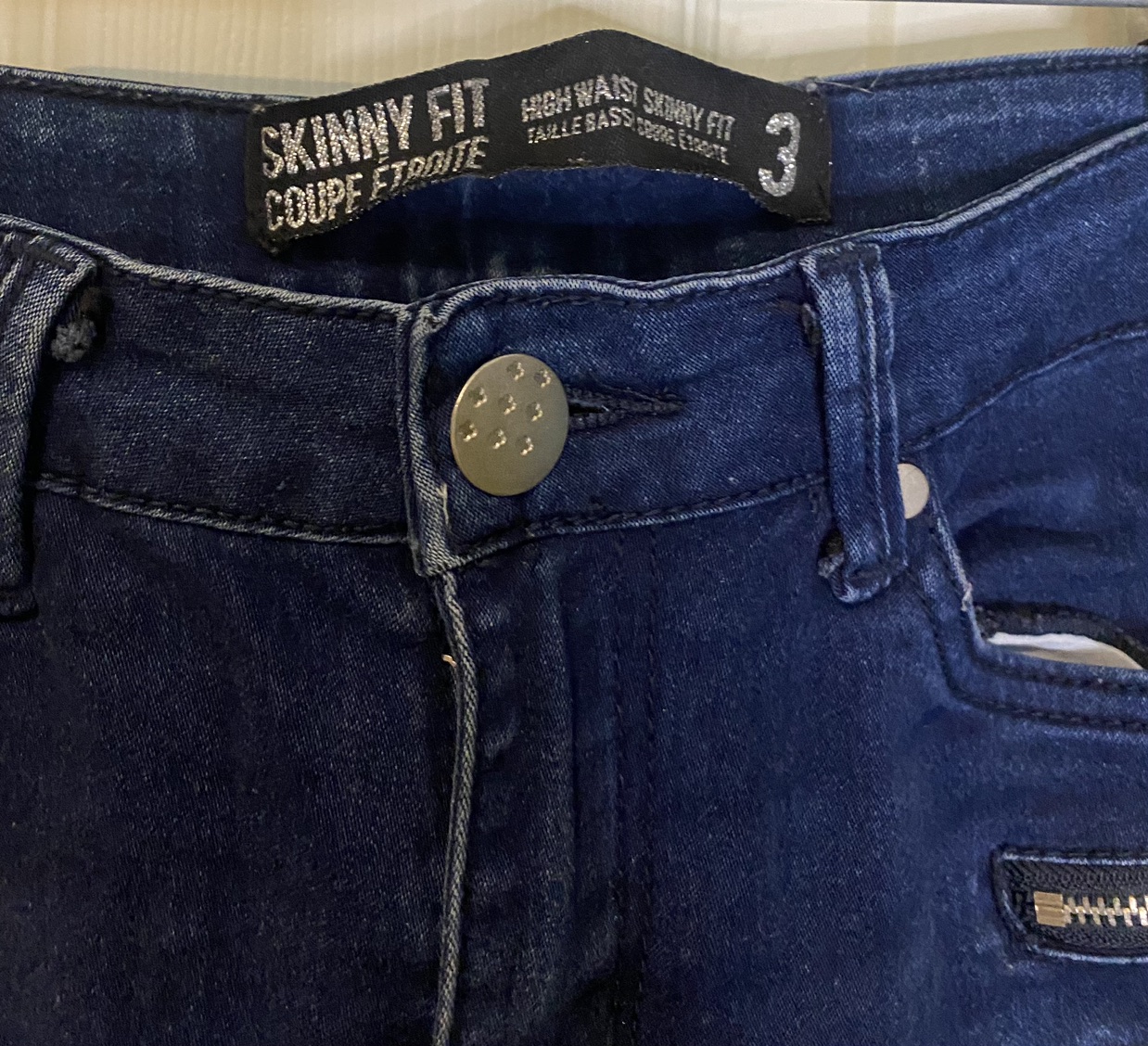 Skinny Fit Rich Blue Denim Size 3 stretch fit - photo 4