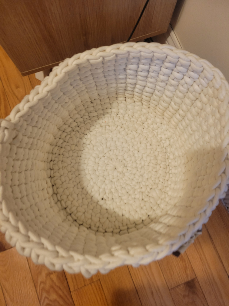 Medium White Woven Basket - photo 2