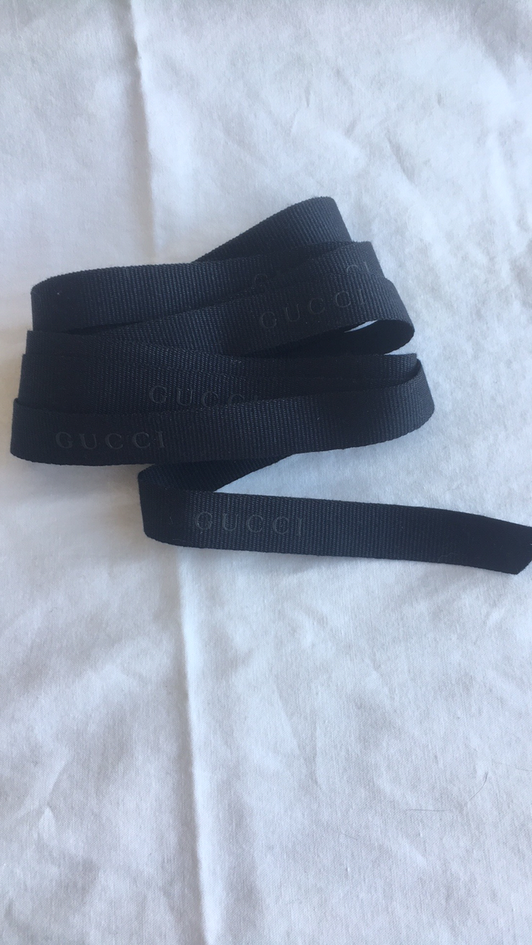 GUCCI Black Ribbon With Black GUCCI Logo image indicator(4)