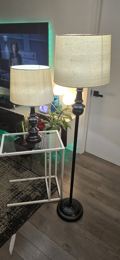 Floor and Table Lamp Set.