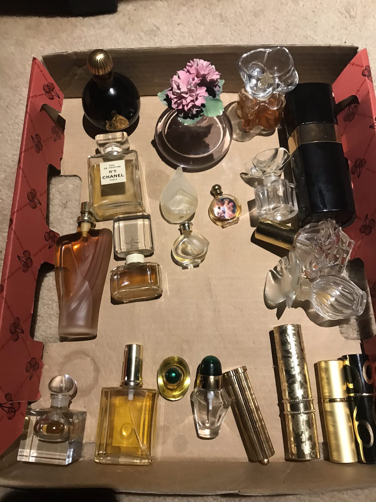 Antique perfume bottle lot thumbnail