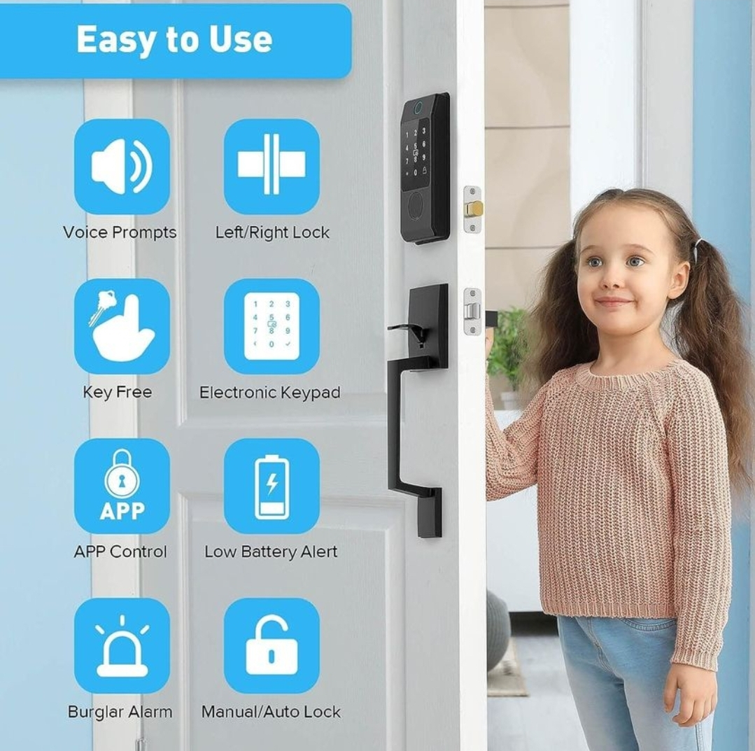 BNEW Smart Front Door Lock with Handle Set - photo 2