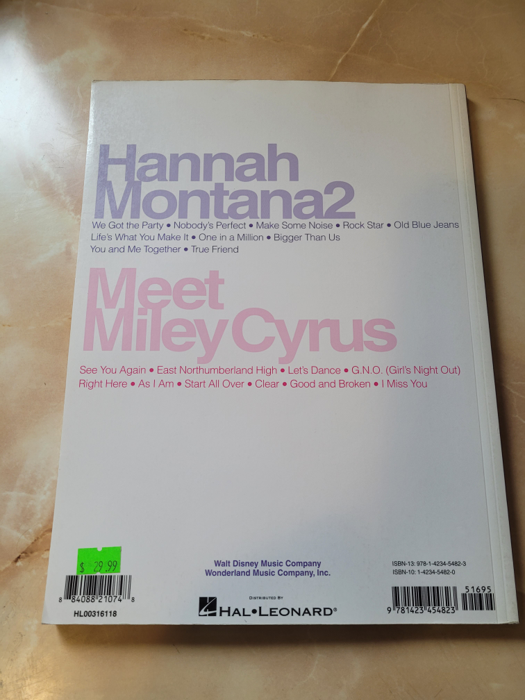 Hannah Montana 2 and Miley Cyrus Easy Piano🎹 Musical Note Book📚 image indicator(2)