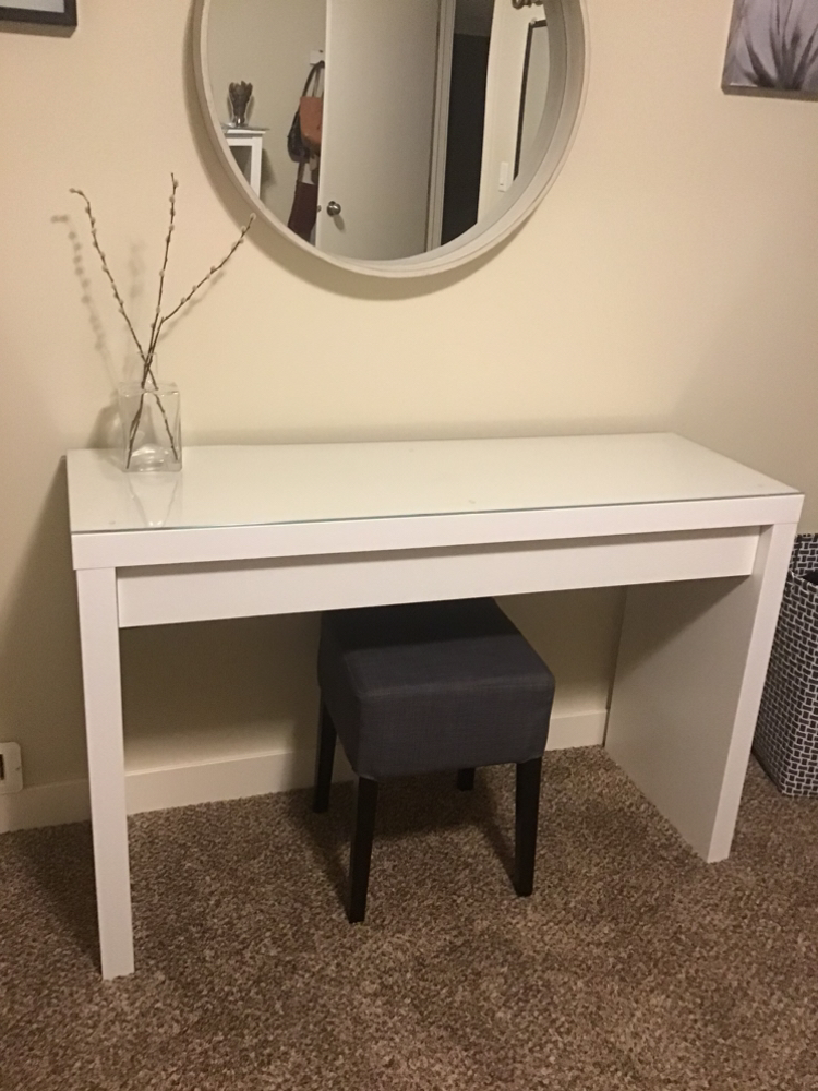 IKEA Malm dressing table/desk & stool thumbnail